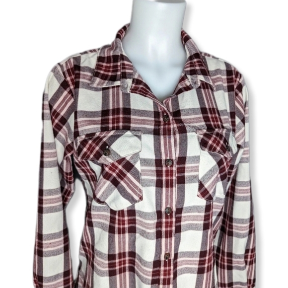Sanctuary Boyfriend for Life Renegade Plaid Long Sleeve Button Front Relaxed Fit - Picture 5 of 16